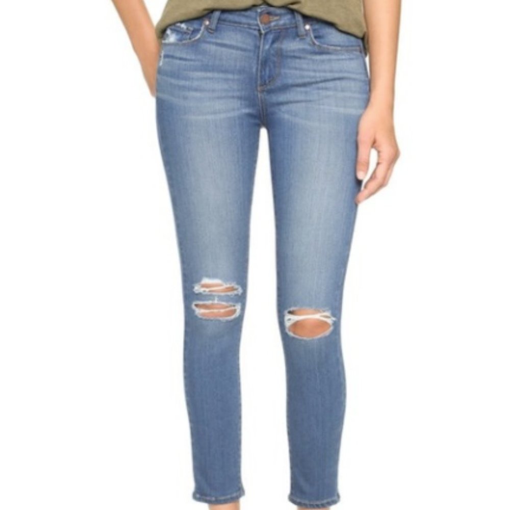 Paige Denim Distressed Verdugo Crop Jeans